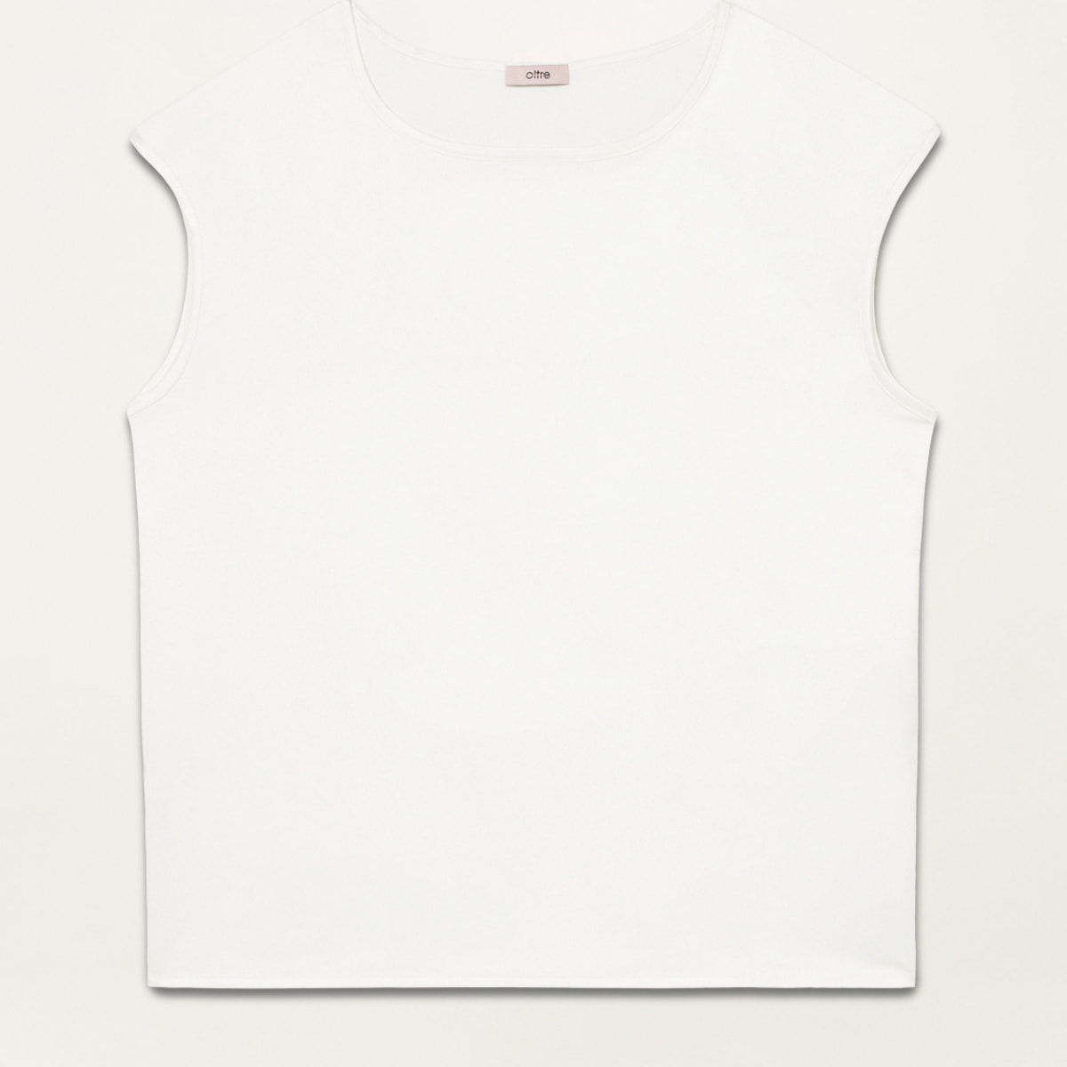 Oltre - T-shirt bimaterica - Bianco