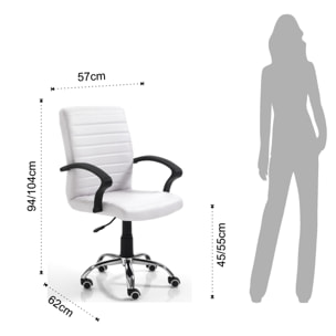 Tomasucci fauteuil de bureau PANY HIGH WHITE Blanc