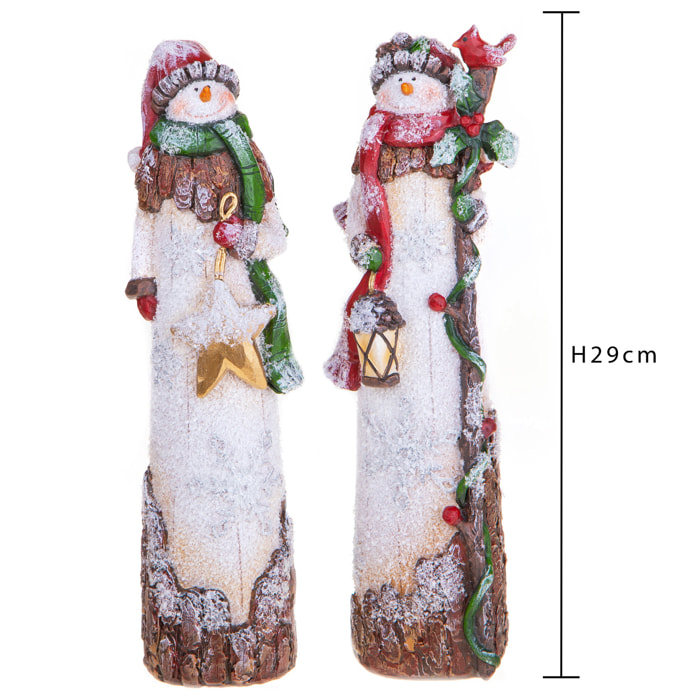 Pup.neve buon natale - Pezzi 2 - 17xH26,5x12cm - Bianchi Dino SpA