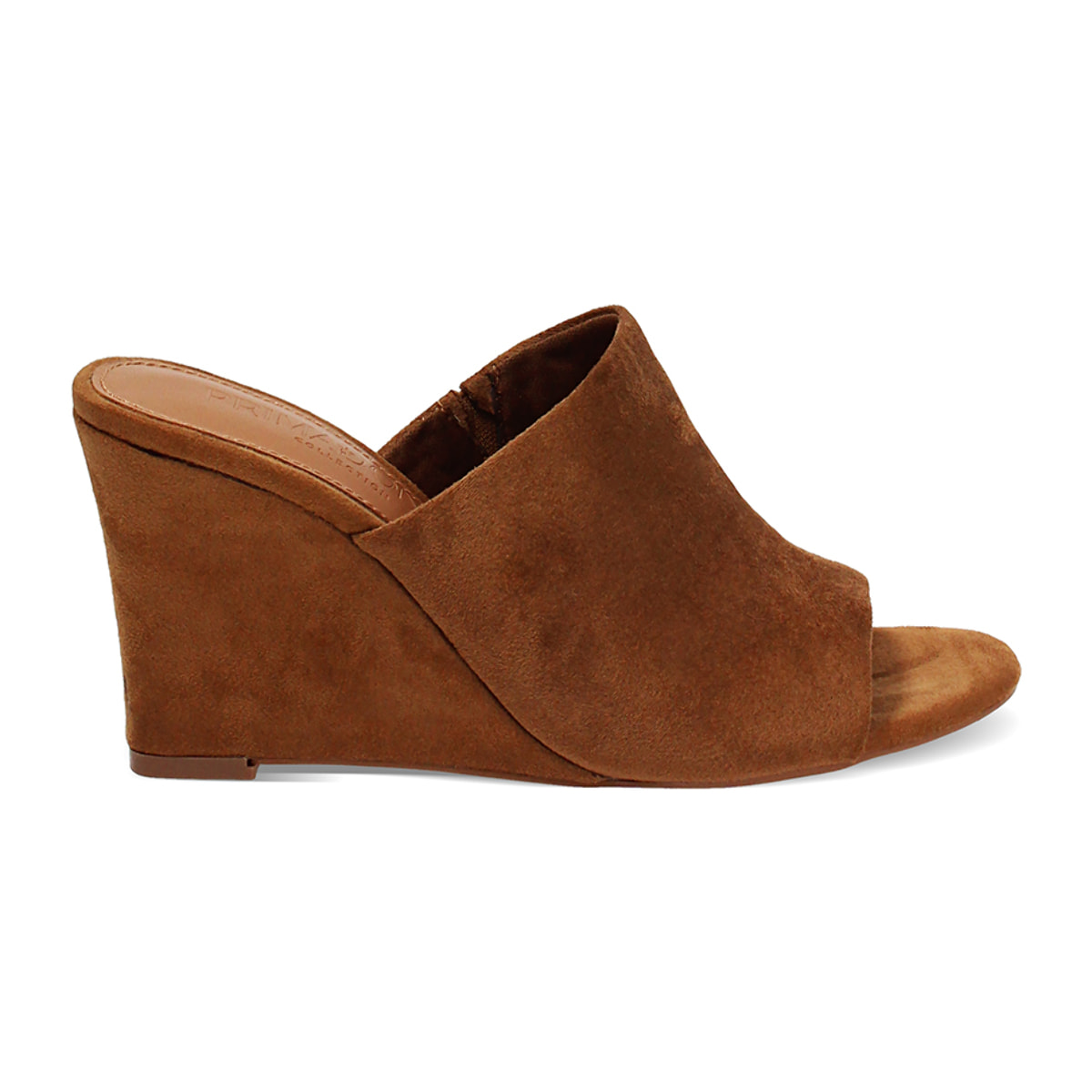 Mules open toe cognac tacco 10,5 cm