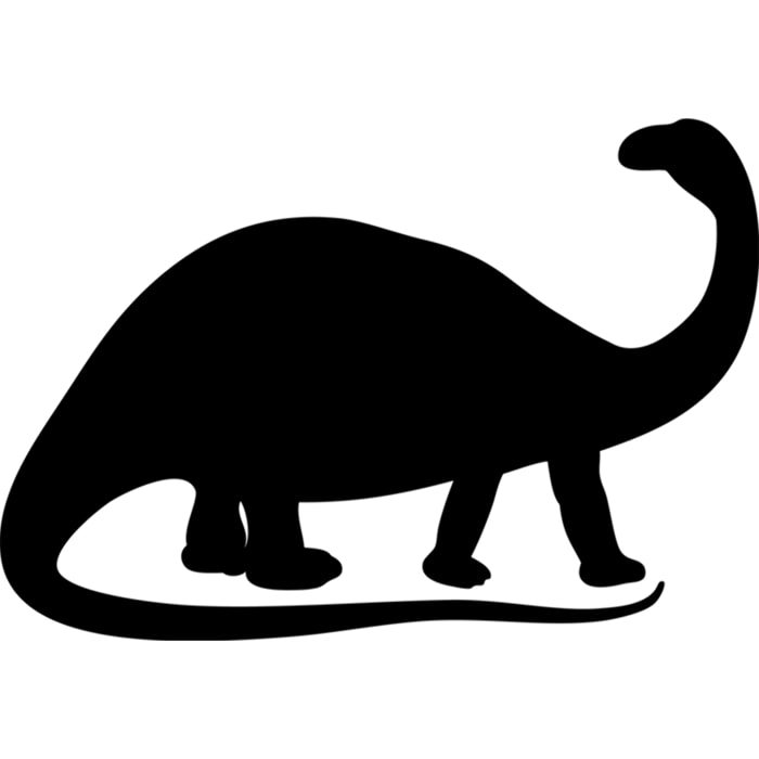 Sticker ardoise tableau noir - stickers muraux adhésif effaçable - SILHOUETTE DINOSAURE