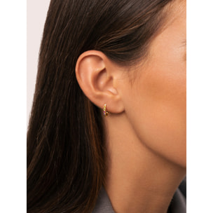 Pendiente Suelto Aro Orbit Baño Oro