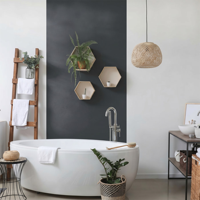 Rouleau adhésif décoratif Vinyle au Mètre - Gris tempete - Sticker Lavable Imperméable Mur Cuisine Meubles