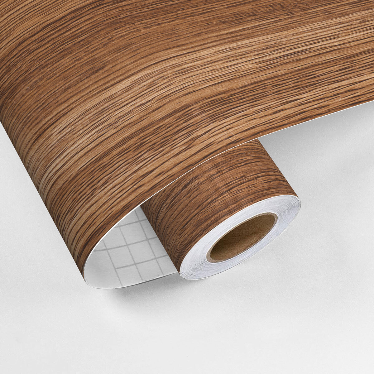 Rouleau revêtement adhésif vinyle au mètre - Sticker lavable Cuisine Meuble Armoire Porte - BOIS CHOCOLAT