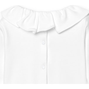 Camiseta bebé manga larga cuello volante