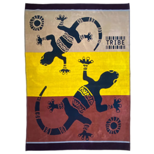 Serviette de plage éponge velours Jacquard - Tribalno - 140x180cm - 400g/m²