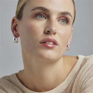 Pendientes Lux by Lux acabadoss en rodio