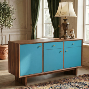 Rouleau adhésif décoratif Vinyle au Mètre - Bleu ciel - Sticker Lavable Imperméable Mur Cuisine Meubles