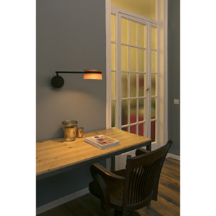 LOOP Aplique negro con brazo articulado