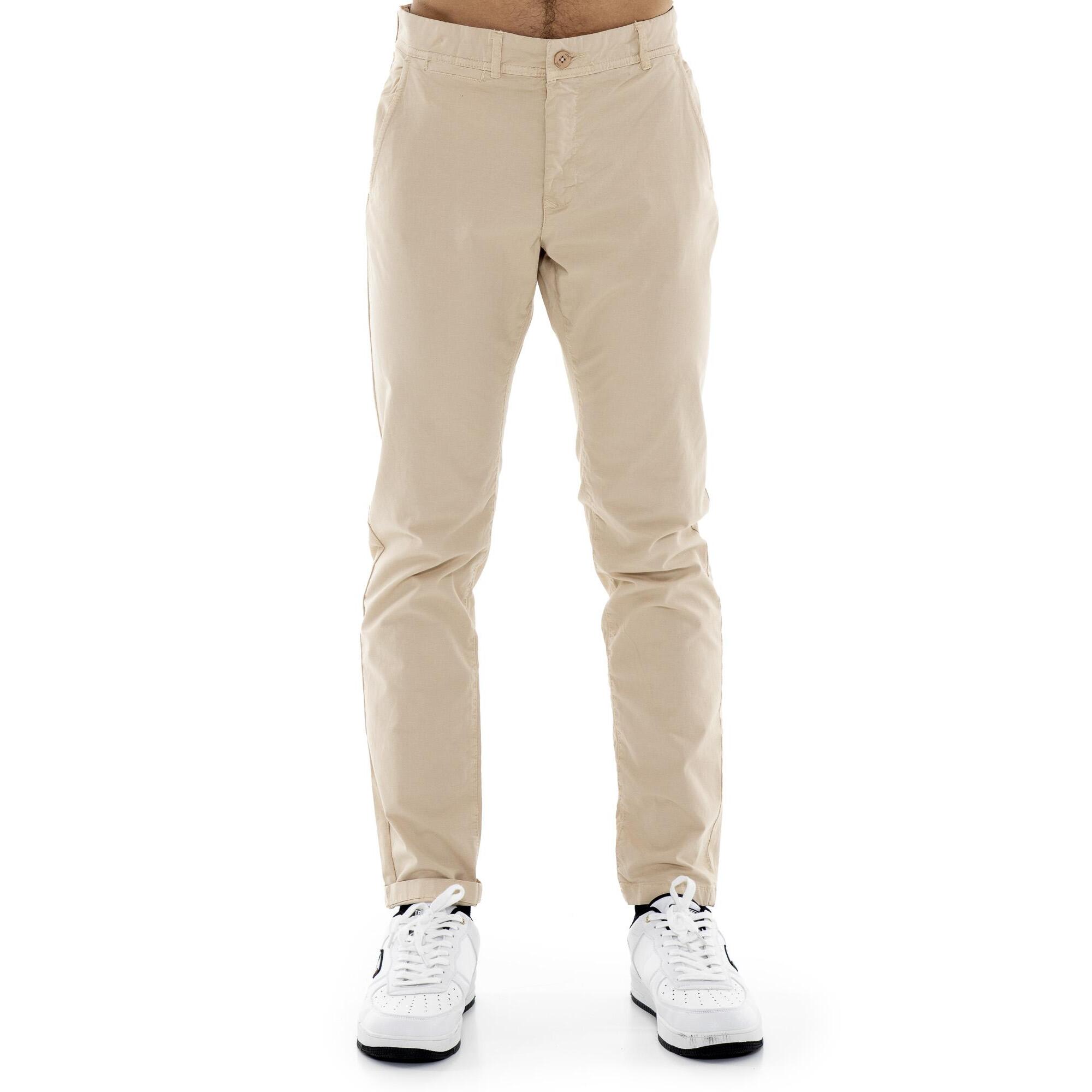 Pantaloni chino in twill da uomo con passanti Leone Easy