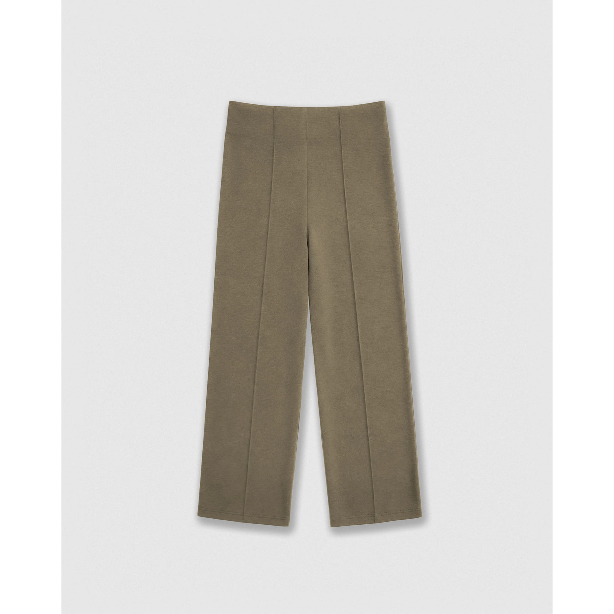 Pantalón largo pinzas fluido verde cacería