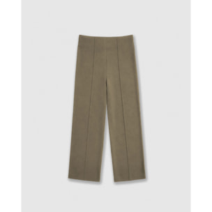 Pantalón largo pinzas fluido verde cacería