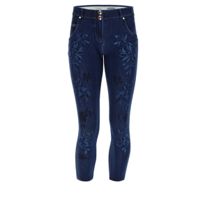 Jeans WR.UP® vita regular 7/8 con decoro floreale