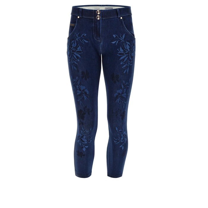 Jeans WR.UP® vita regular 7/8 con decoro floreale