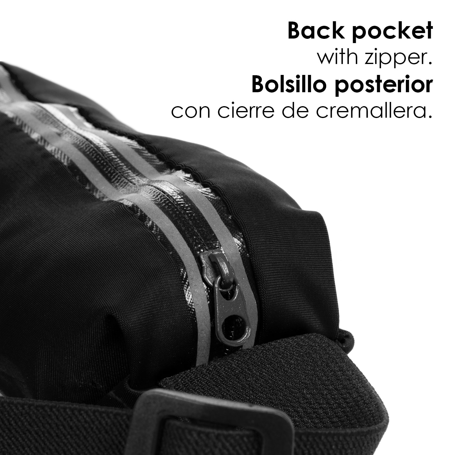 Borsa a vita Wanel con tasca trasparente con funzione touch.