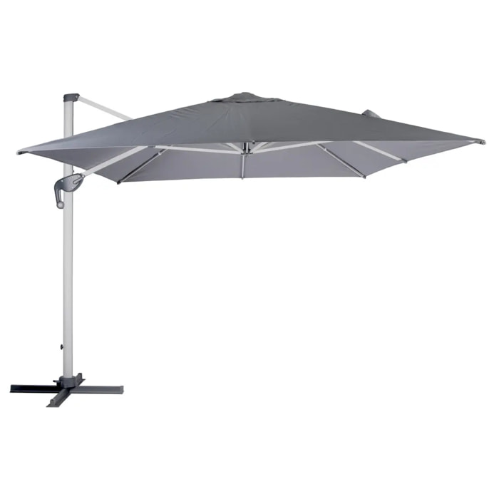 Parasol déporté rectangulaire Équador Ardoise