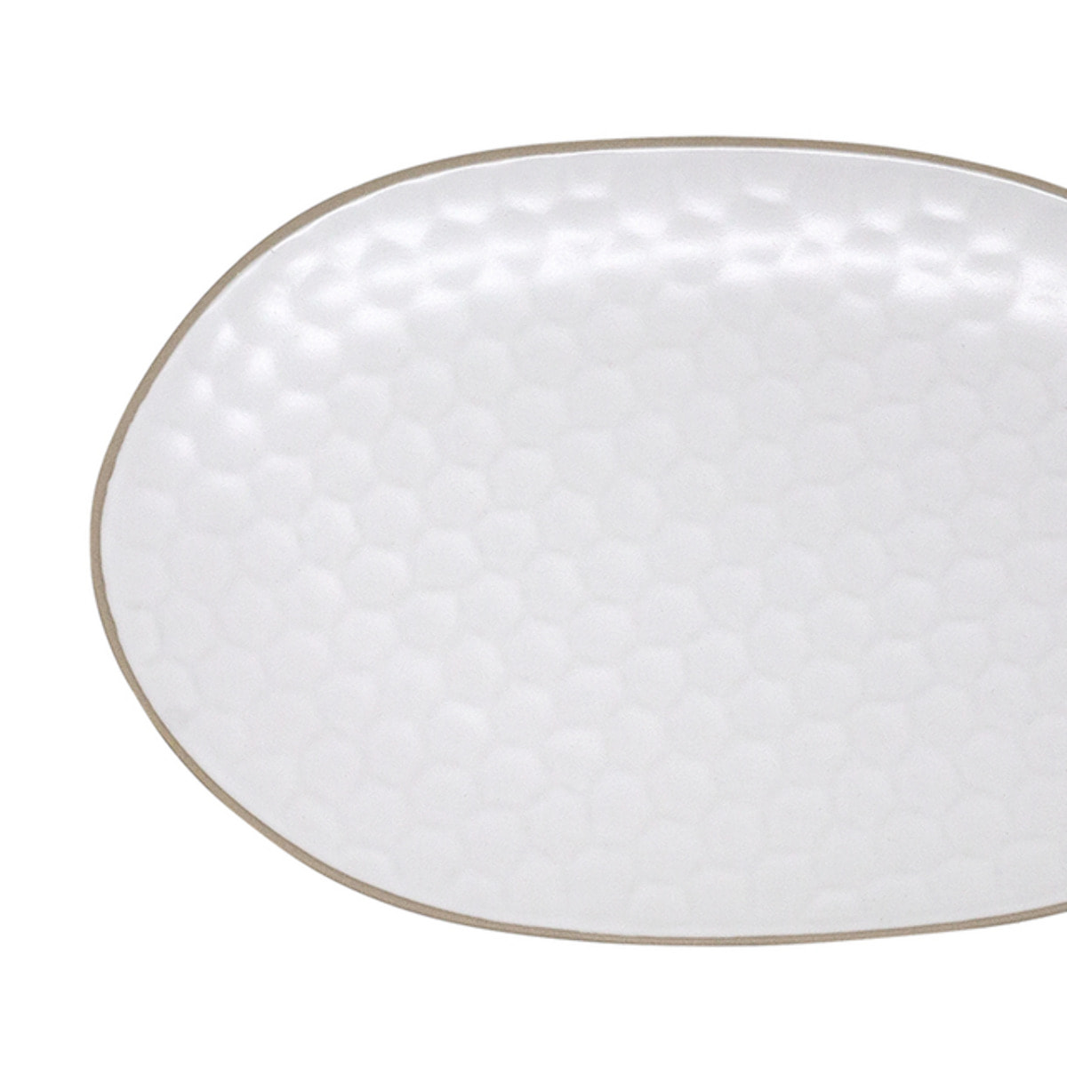 Piatto da portata ovale Impronte in stoneware