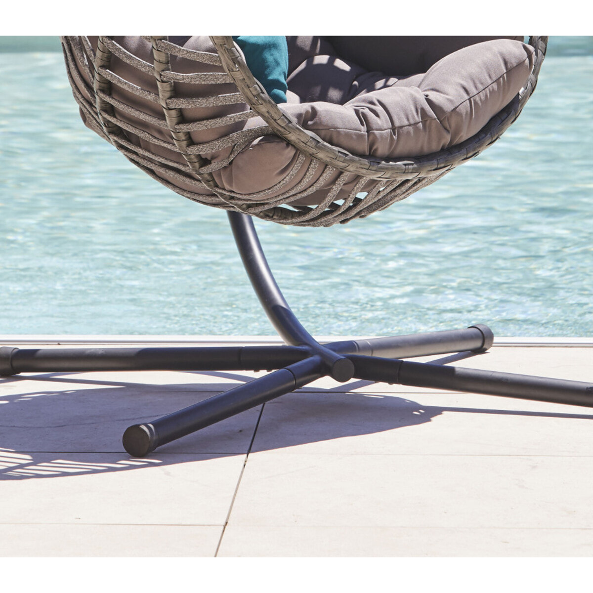 Fauteuil de jardin suspendu - gris anthracite - CANBERRA