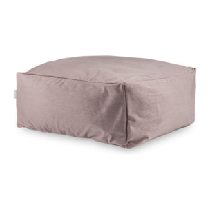 Pouf amovible en velours CORSO 50x50x25 cm rose