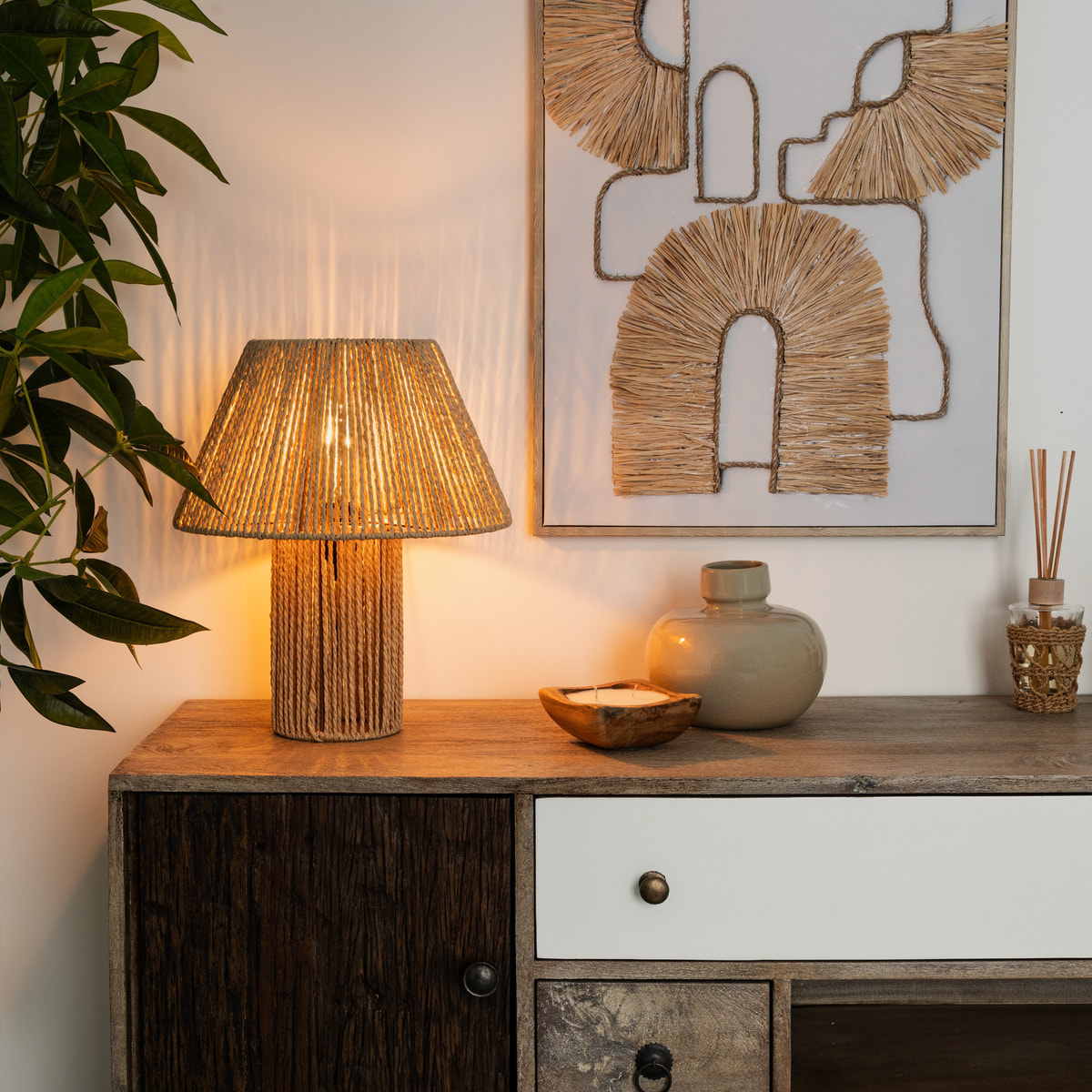 Lampe "Salva" en métal H38cm