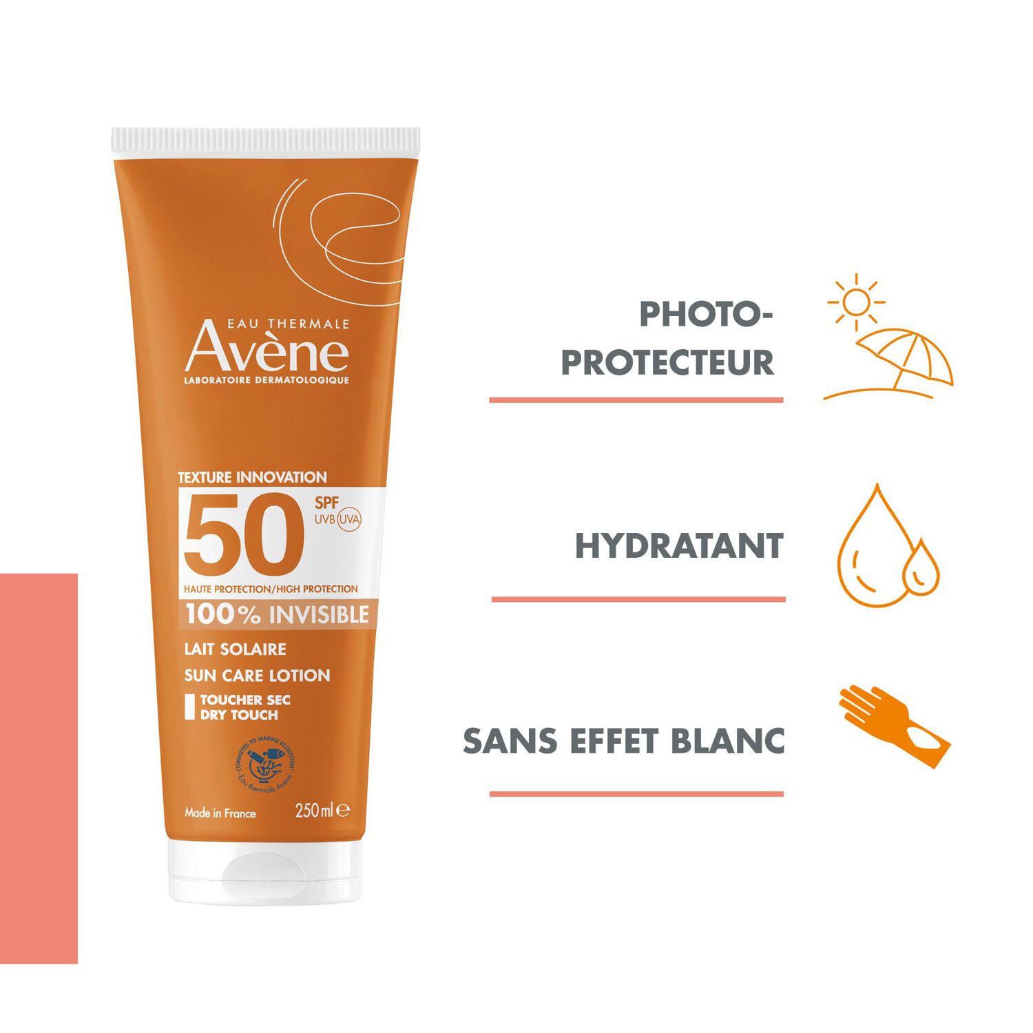 Lait Solaire SPF50 - Lait Visage & Corps SPF 50+ - Peaux Sensibles 250 ml