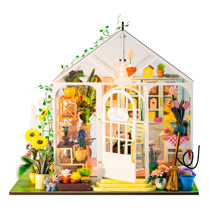 Serra Fiori del sole. Modello 3D realistico con grande dettaglio e luci a LED.