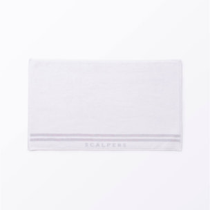 Set de albornoz s-m 100% algodón blanco 360gsm + alfombrilla de baño 50x80cm scalpers home