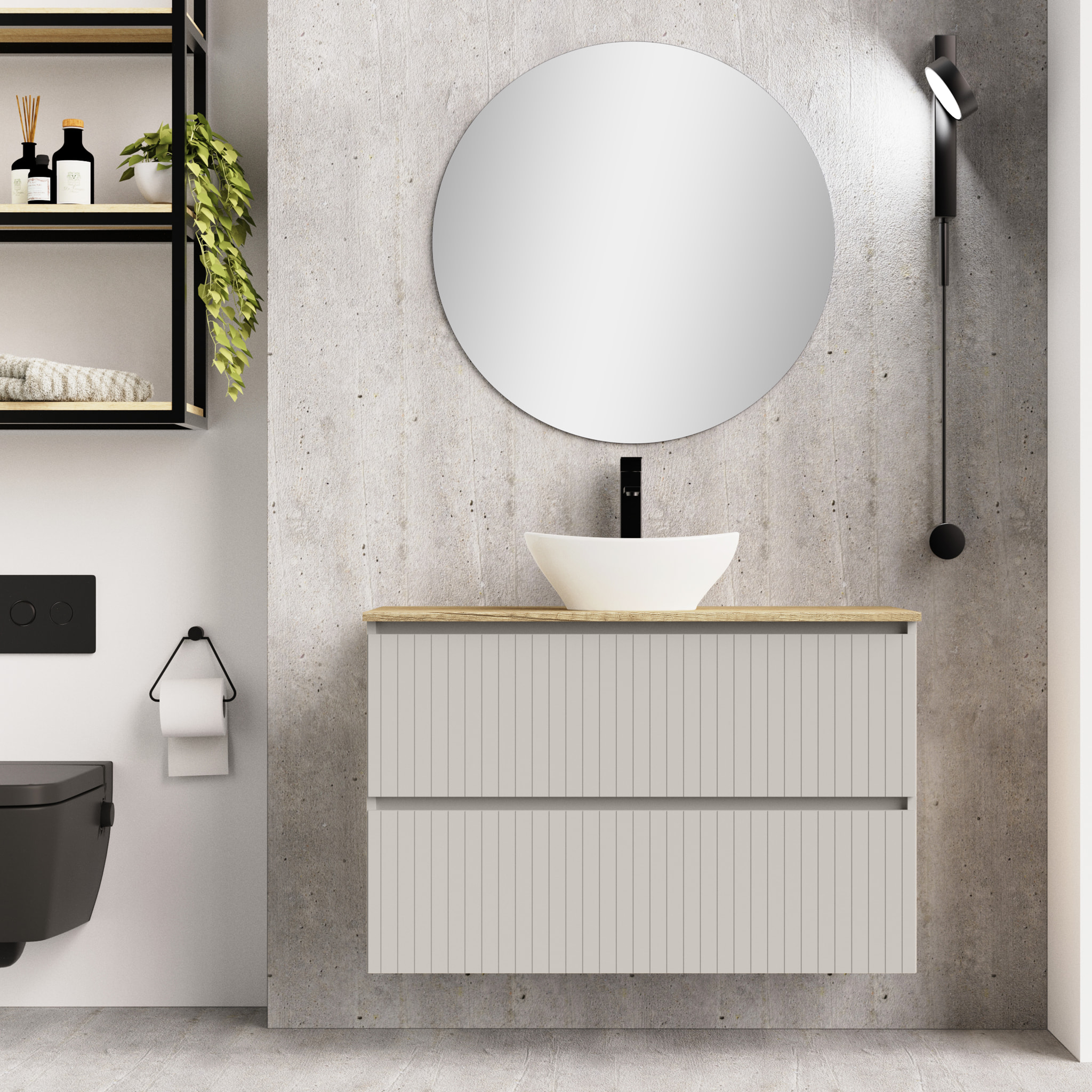 Conjunto de baño Hali Alday, 100 cm, Cloud