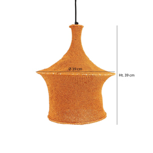 Suspension en coton tricoté terracotta h51cm  AZIZA