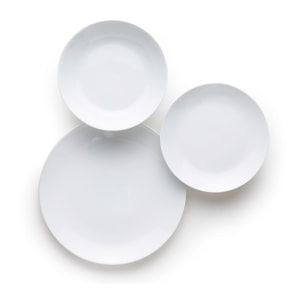 Service de table 18 pièces Excelsa – Coup, Porcelaine Blanc