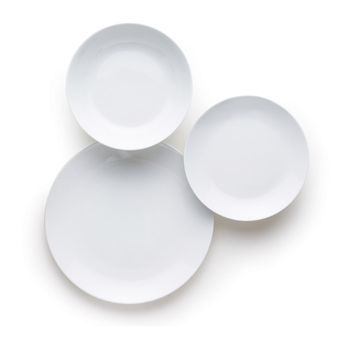 Service de table 18 pièces Excelsa – Coup, Porcelaine Blanc