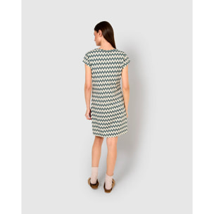 Camisón corto de algodón portofino verde azulado