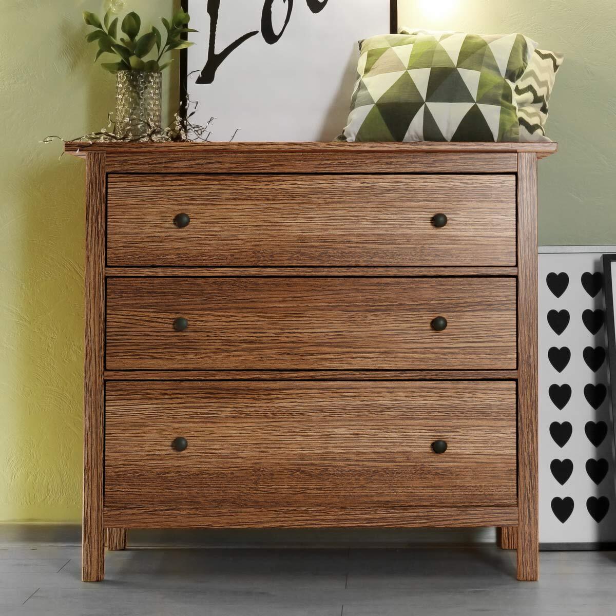 Rouleau revêtement adhésif vinyle au mètre - Sticker lavable Cuisine Meuble Armoire Porte - BOIS CHOCOLAT