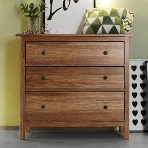 Rouleau revêtement adhésif vinyle au mètre - Sticker lavable Cuisine Meuble Armoire Porte - BOIS CHOCOLAT