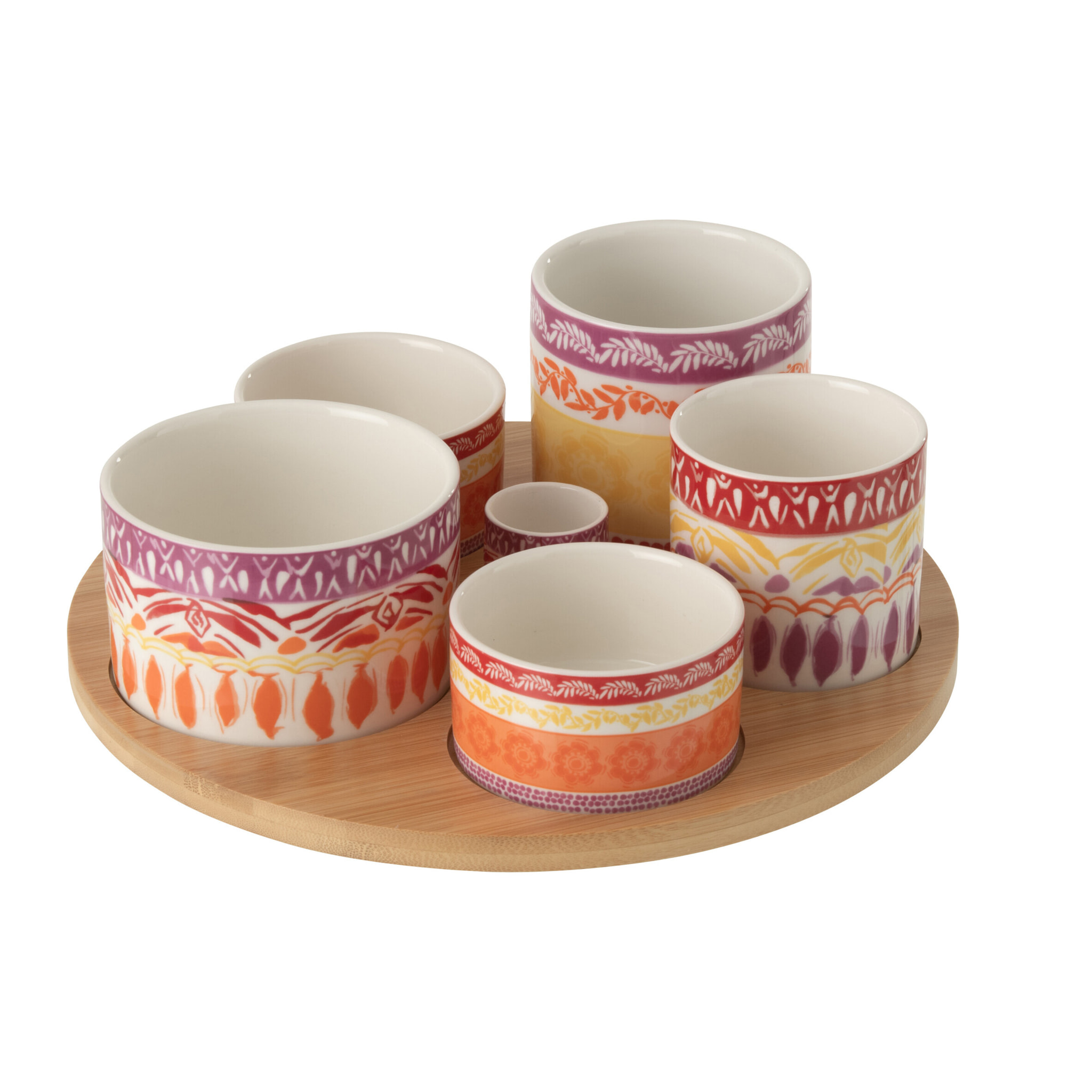 J-Line Plateau apéro - céramique - violet/rouge - large