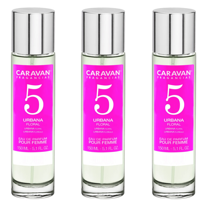 Caravan fragancias set de 3 frascos perfume de mujer nº5, de 150 ml