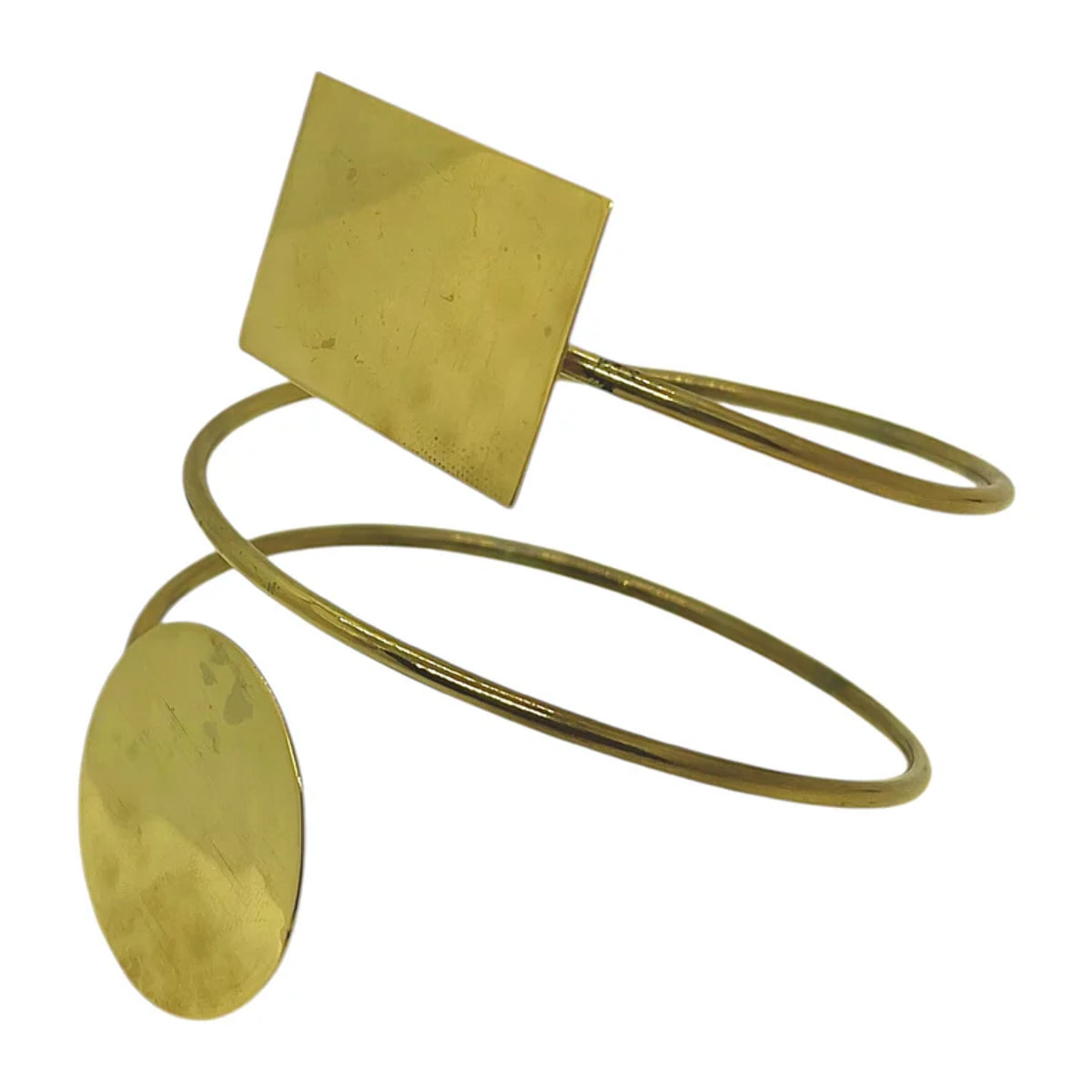 Brazalete Duplo en dorado latón
