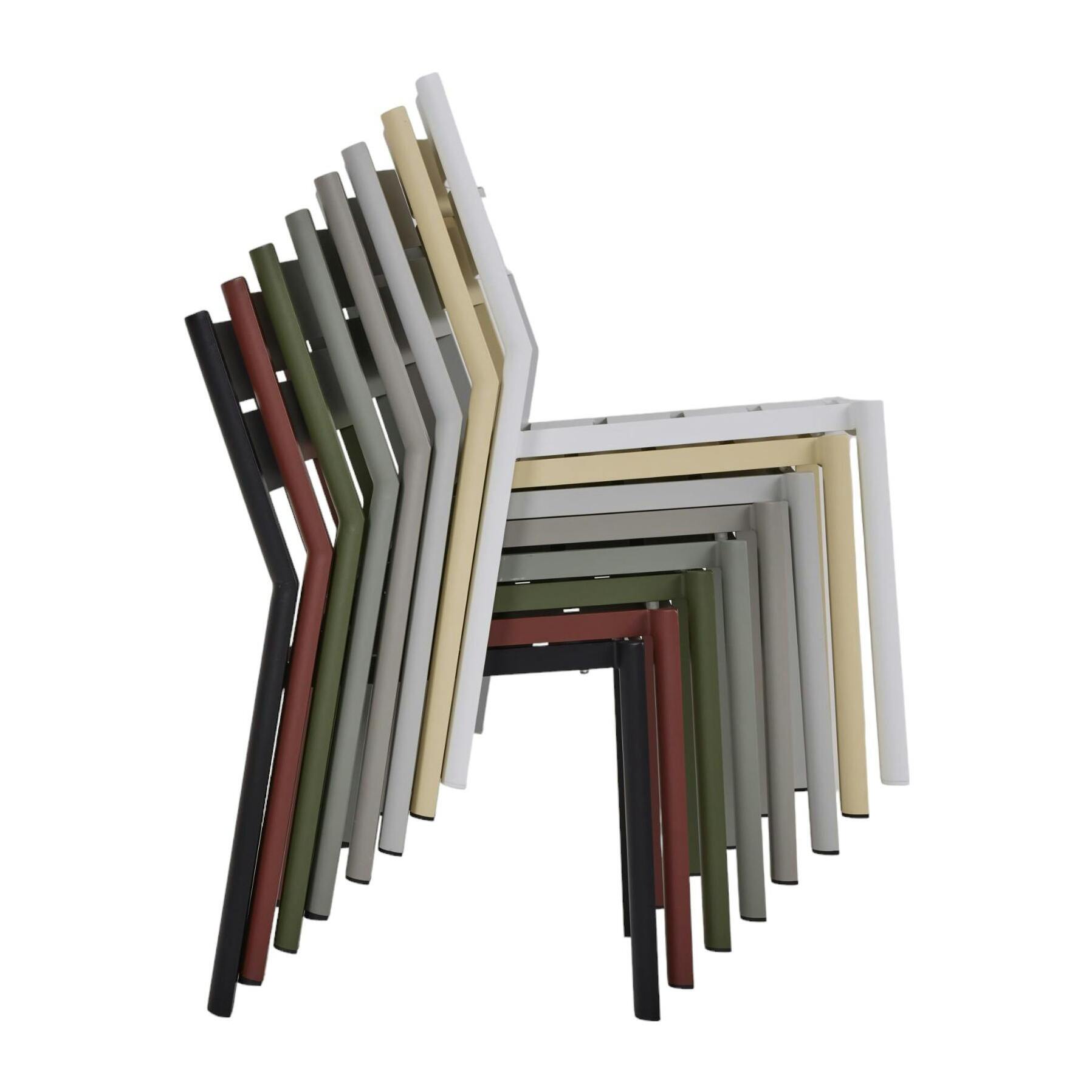 Chaise de jardin en aluminium gris ardoise (lot de 2) STOCKHOLM