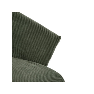 Fauteuil rotatif 360 en velours avec accoudoirs style vintage - ISMA