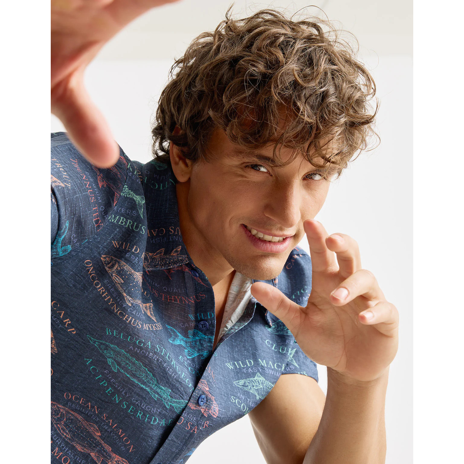 Camisa Manga Corta Azul Marino - Fishtail