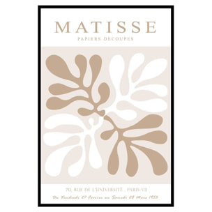 Affiche encadrée formes organiques matisse Affiche + cadre en métal - Noir