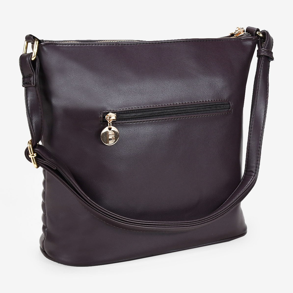 Bolso bandolera marrón con bolsillos