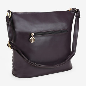 Bolso bandolera marrón con bolsillos