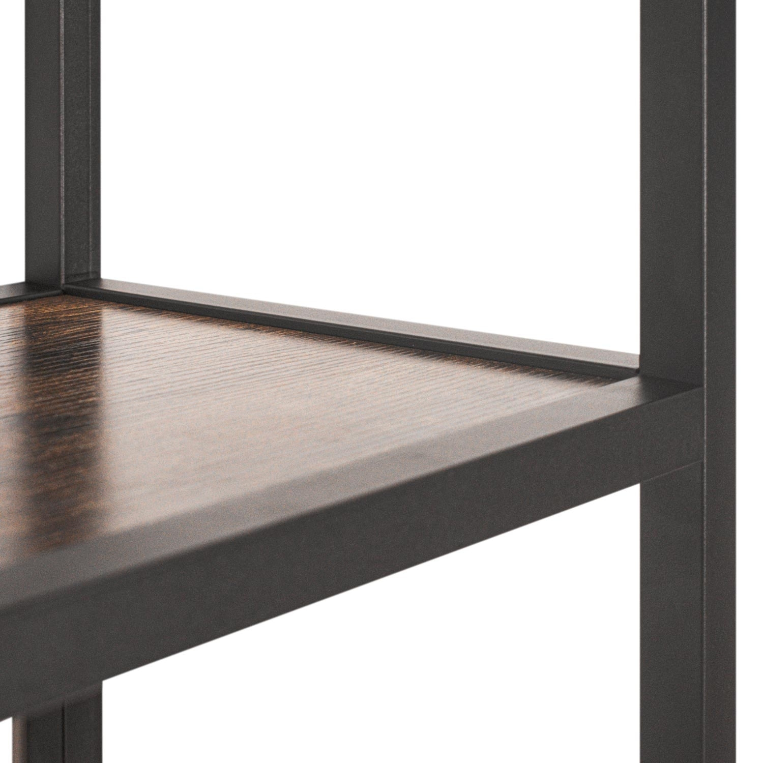 Edo - Scaffale Libreria a Muro 76x162,5x33,5 cm 3 Ripiani con Mobiletto 2 Ante in Legno Industriale Struttura in Metallo Nero