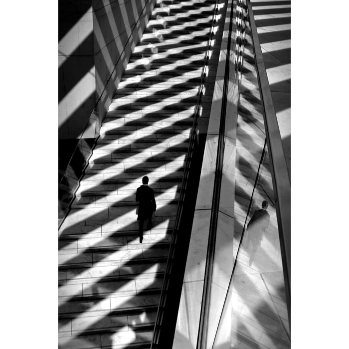 Tableau noir et blanc Jeu d'ombre Tableau alu Dibond