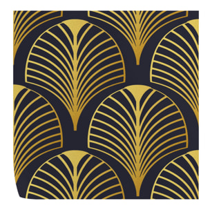 Carta da Parati Art Déco Anni '30 Nera e Oro