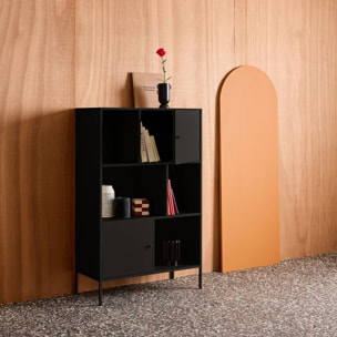 Buffet, meuble de rangement industriel métal 6 compartiments OKLAHOMA