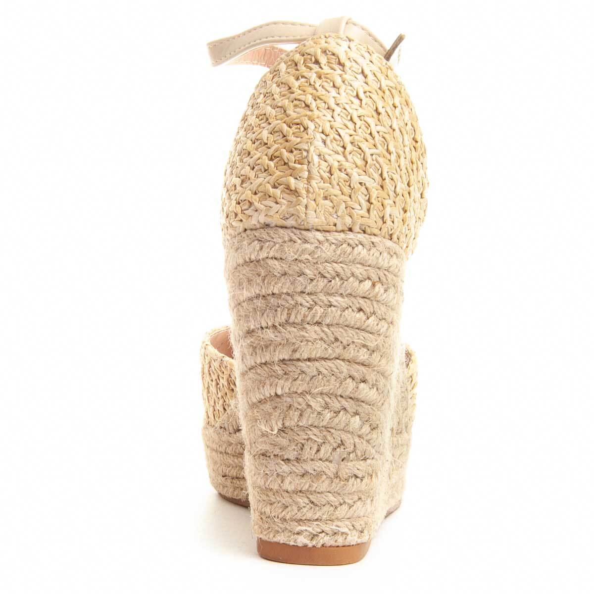 Alpargata de cuña - Beige - Altura: 12 cm