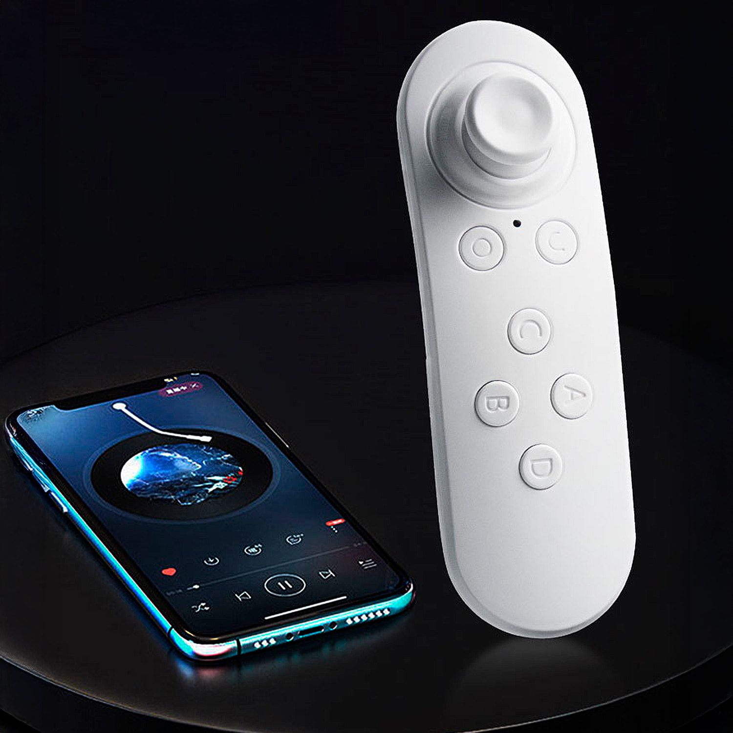 Telecomando Bluetooth Y5, con 4 modalità d'uso. Compatibile con Android, PC e IOS.