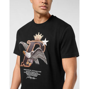 PHILIPP PLEIN Camiseta de cuello redondo y manga corta EAGLE